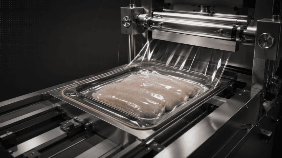 Vacuum skin packaging for fresh proteins